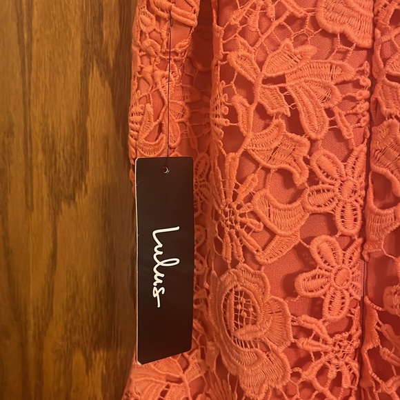 Lulus coral crochet dress XS - Picture 4 of 5